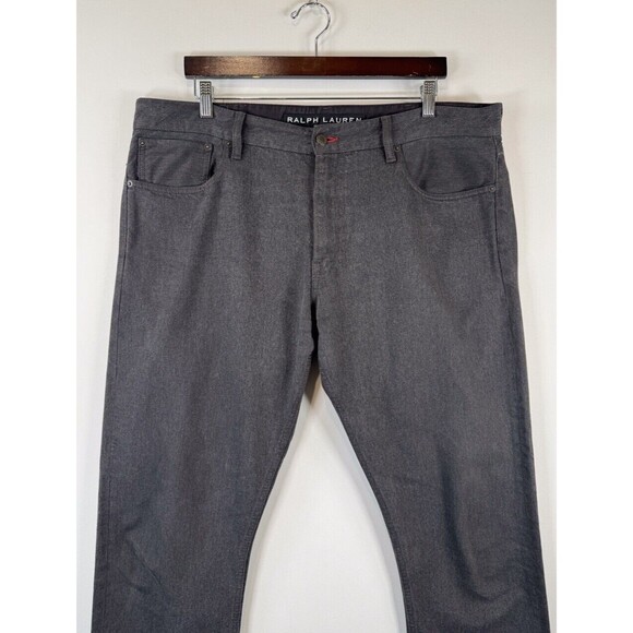 Ralph Lauren Mens Jeans Gray Denim Straight Classic Fit Dark Wash Casual 38x31 - Picture 7 of 11